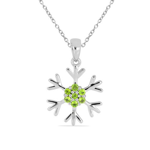REAL CHROME DIOPSIDE GEMSTONE CLASSIC PENDANT IN 925 SILVER